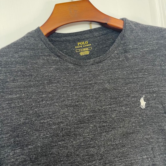 Polo Ralph Lauren Men's Dark Gray Heathered Crew Neck Short Sleeve T-Shirt L - Picture 3 of 7
